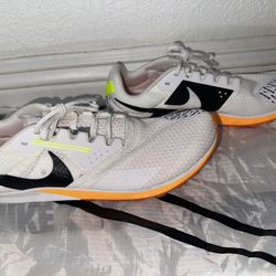 Nike Zoom Rival XC 6 White/ Orange Track Shoes Spikes DX7999-100 Men’s Size 10 