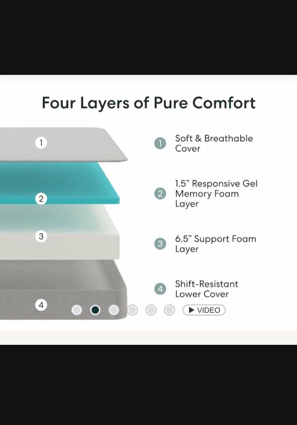 Queen Memory Foam Gel Mattress