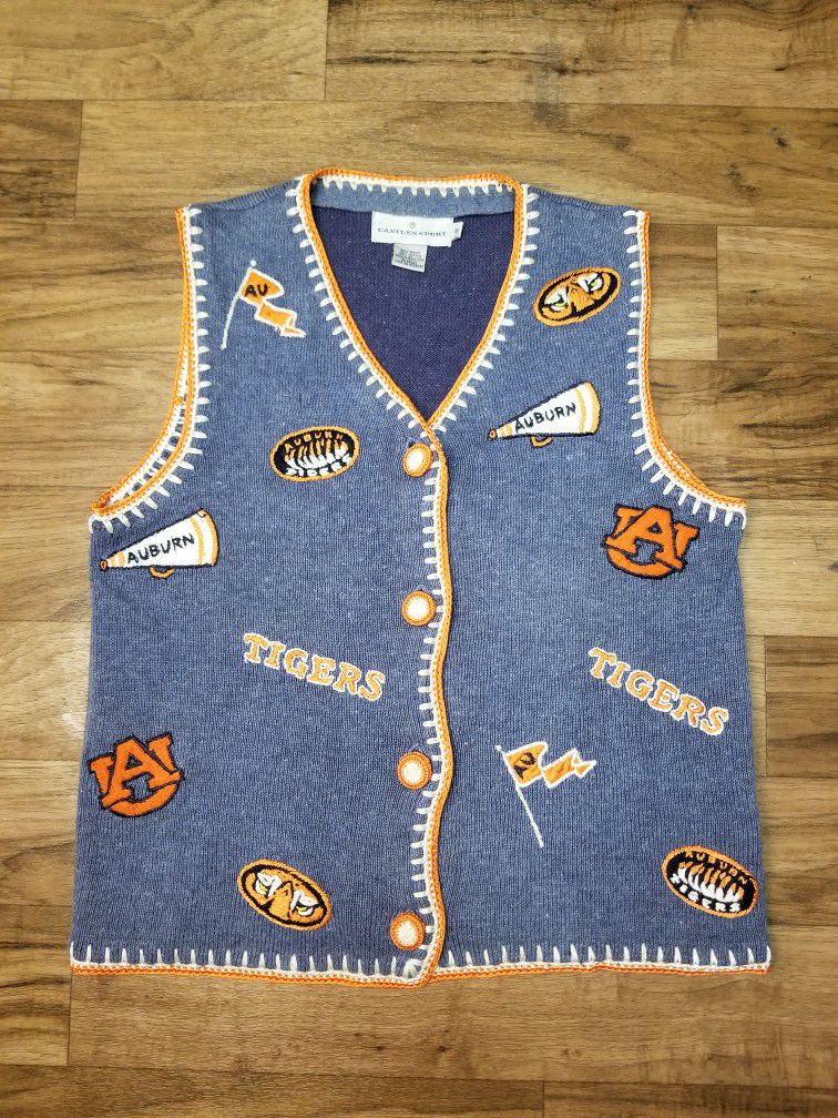 Women's Auburn Tigers Knit Sweater Vest /Sz S
