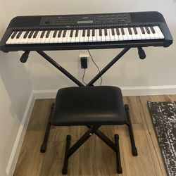 Yamaha piano Keyboard with stand and stool