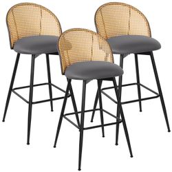 Wayfair Augustinus Swivel Upholstered Counter & Bar Stool (Set of 3)