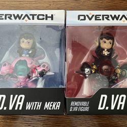 Blizzard Overwatch Cute But Deadly Carbon Fiber & Pink MEKA Vinyl Figures