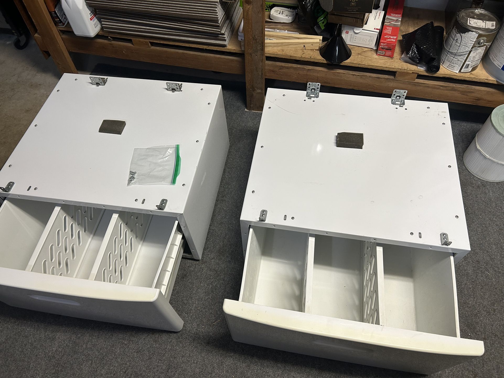 Washer/Dryer Storage pedestals
