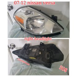 2007,2008,2009,2010,2011,2012 nissan versa right headlight