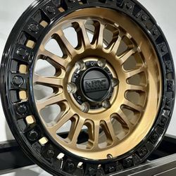 Kmc IMS 552 Bronze / Black Ring 17x8.5 6x139.7 - 10 Offset Wheels ( Set of 4 ) 🔥🔥🔥