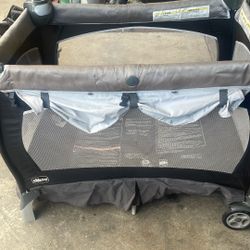 chicco portable play pen with electronic console and remote