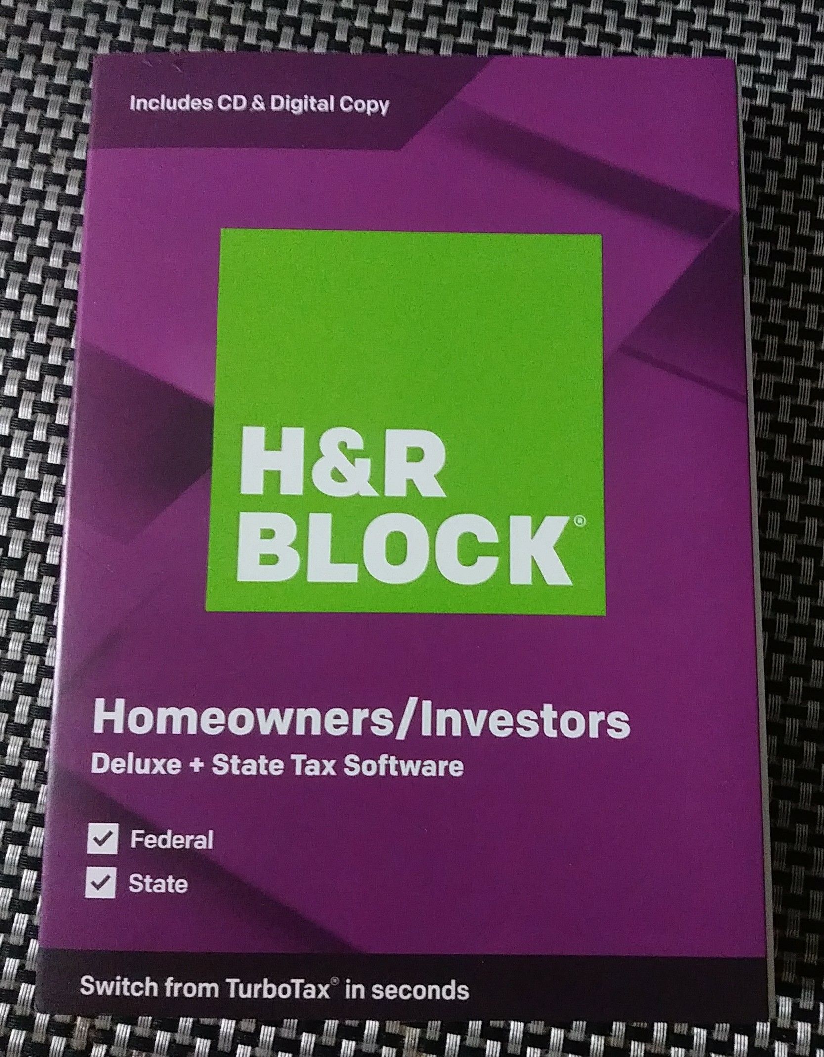 H&R Block Homeowners/Investors Deluxe + State Tax Software CD & Digital Copy