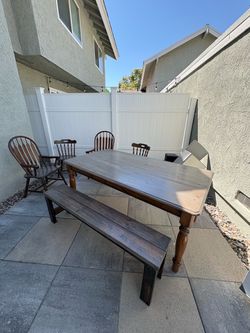 Wood Dining table with chairs