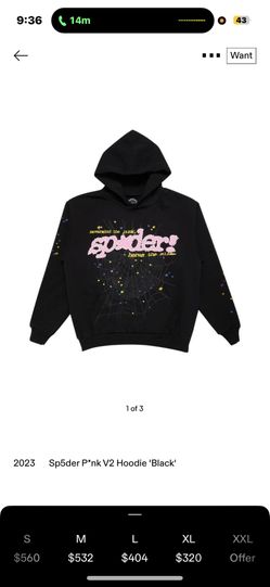 Spider hoodie Size large for sale
