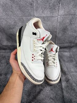 SIZE 10.5 | JORDAN 3 WHITE CEMENT NO BOX | PRE-OWNED