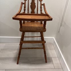 Vintage Solid Wood Highchair