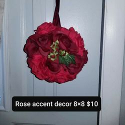 Red rose accent decor 