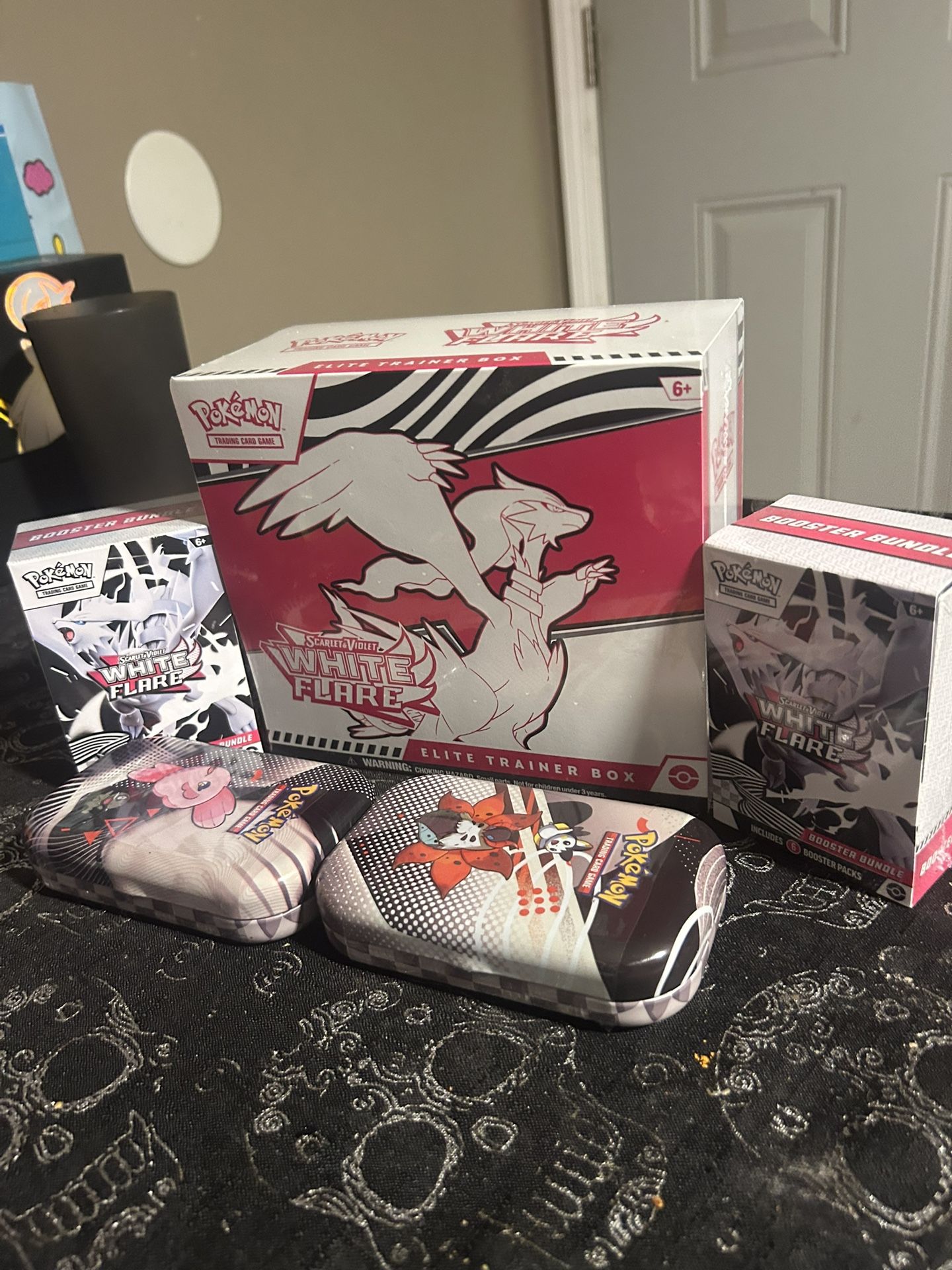 SEALED NEW Pokémon White Flare ETB, Booster B(2) && Mini Tin(2)