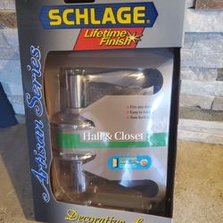 Schlage Hall & Closet Door Knob Satin Nickel