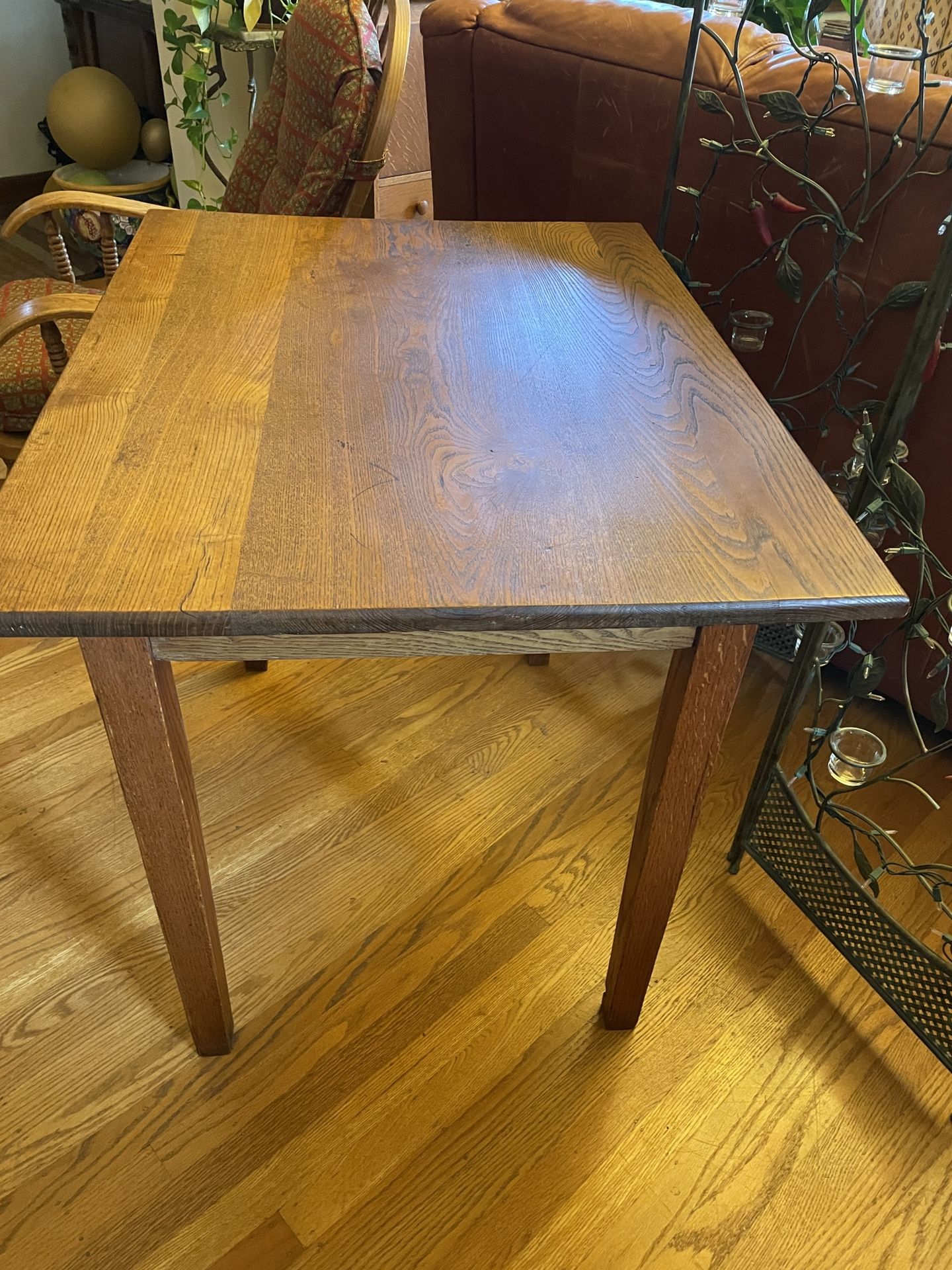 Antique Library Table- Solid Oak