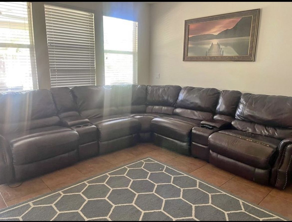 Leather sofas
