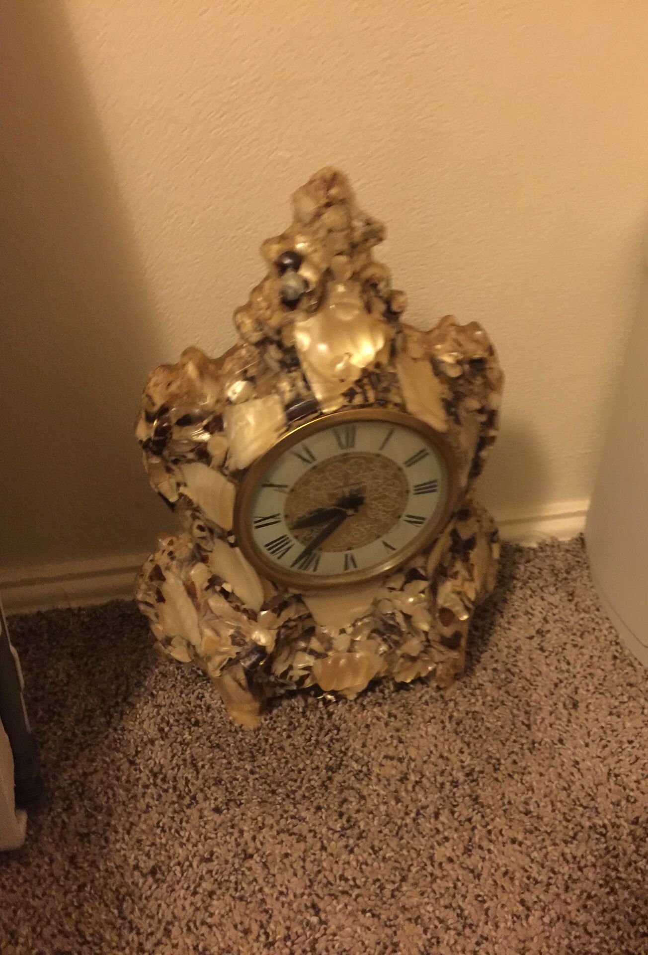 Authentic Antique Mother of pearl hand crafted clock 🕰