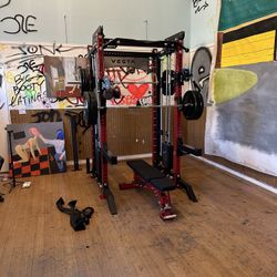 Vesta Fitness PRO SERIES Ultimate Half Rack Functional Trainer w/Smith Machine Bar | 320lb Stack | Gym Equipment | Fitness | Commercial | Squat Rack 