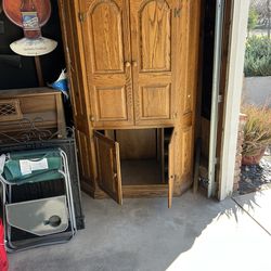 Oak entertainment center