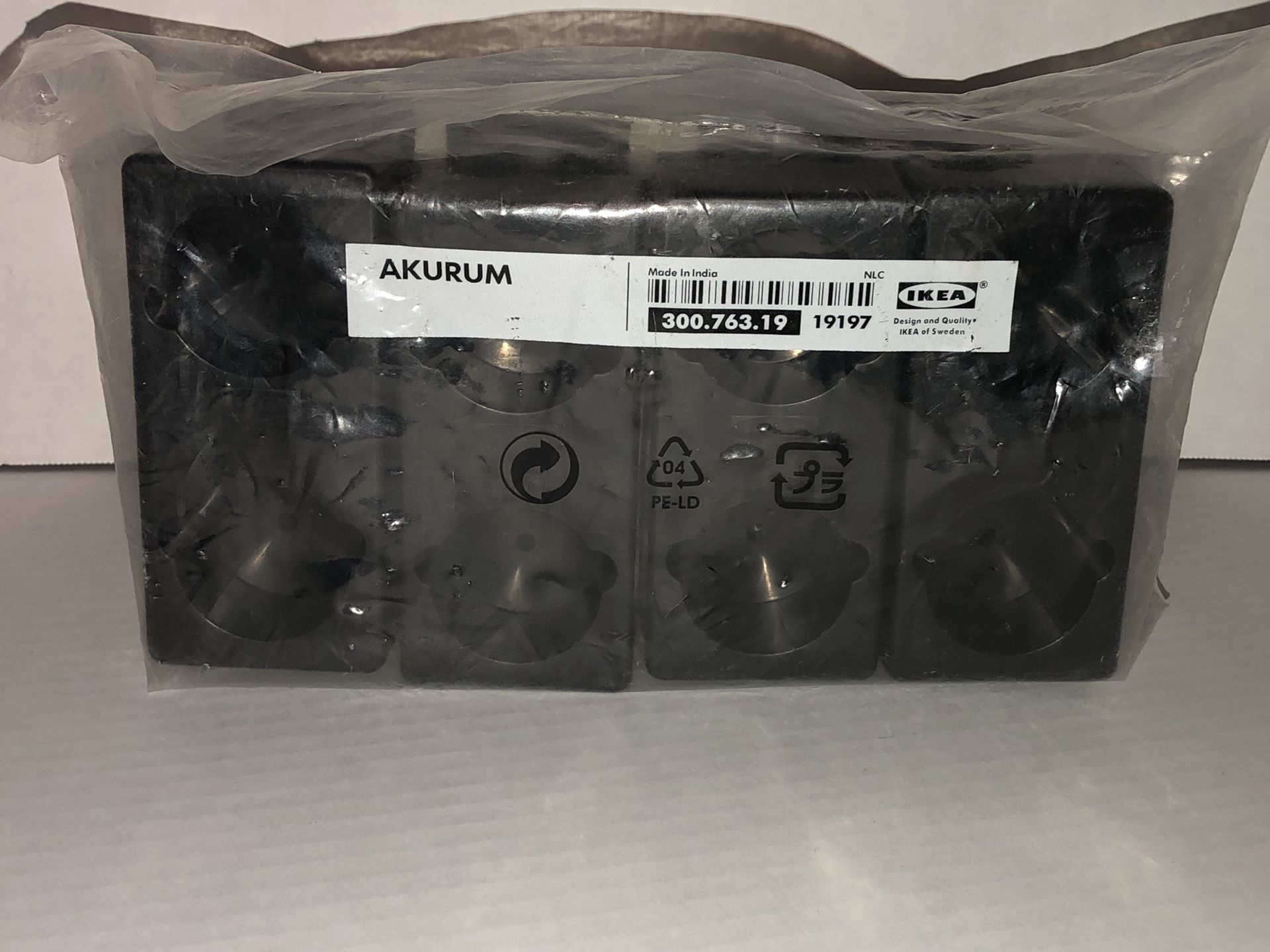 NEW IKEA Faktum Akurum 300.763.19 pack of 4 kitchen cabinet legs risers feet