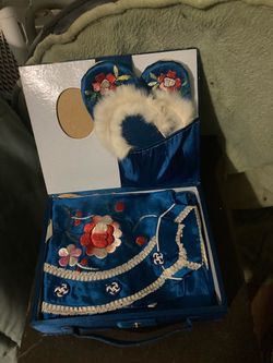 Chinese Embroidered Silk Baby Outfit Gift Set