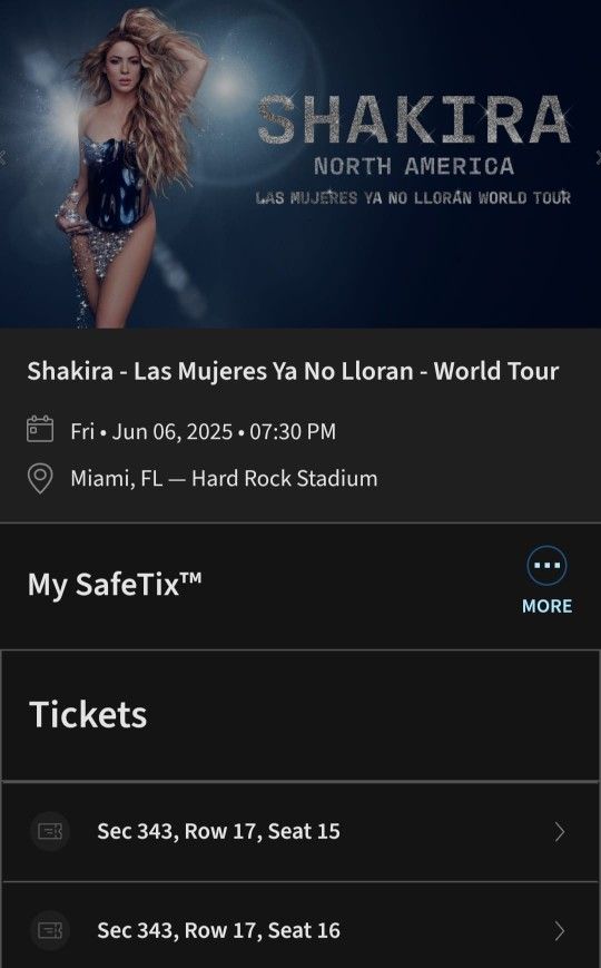 Shakira- Las Mujeres Ya No Lloran- World Tour