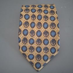 Ermenegildo Zegna Tie Mens Floral Silk Italy Luxury Preppy Designer Flowers Tan