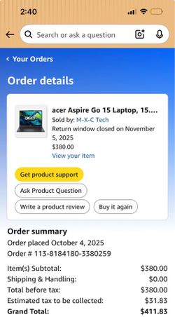 Acer laptop