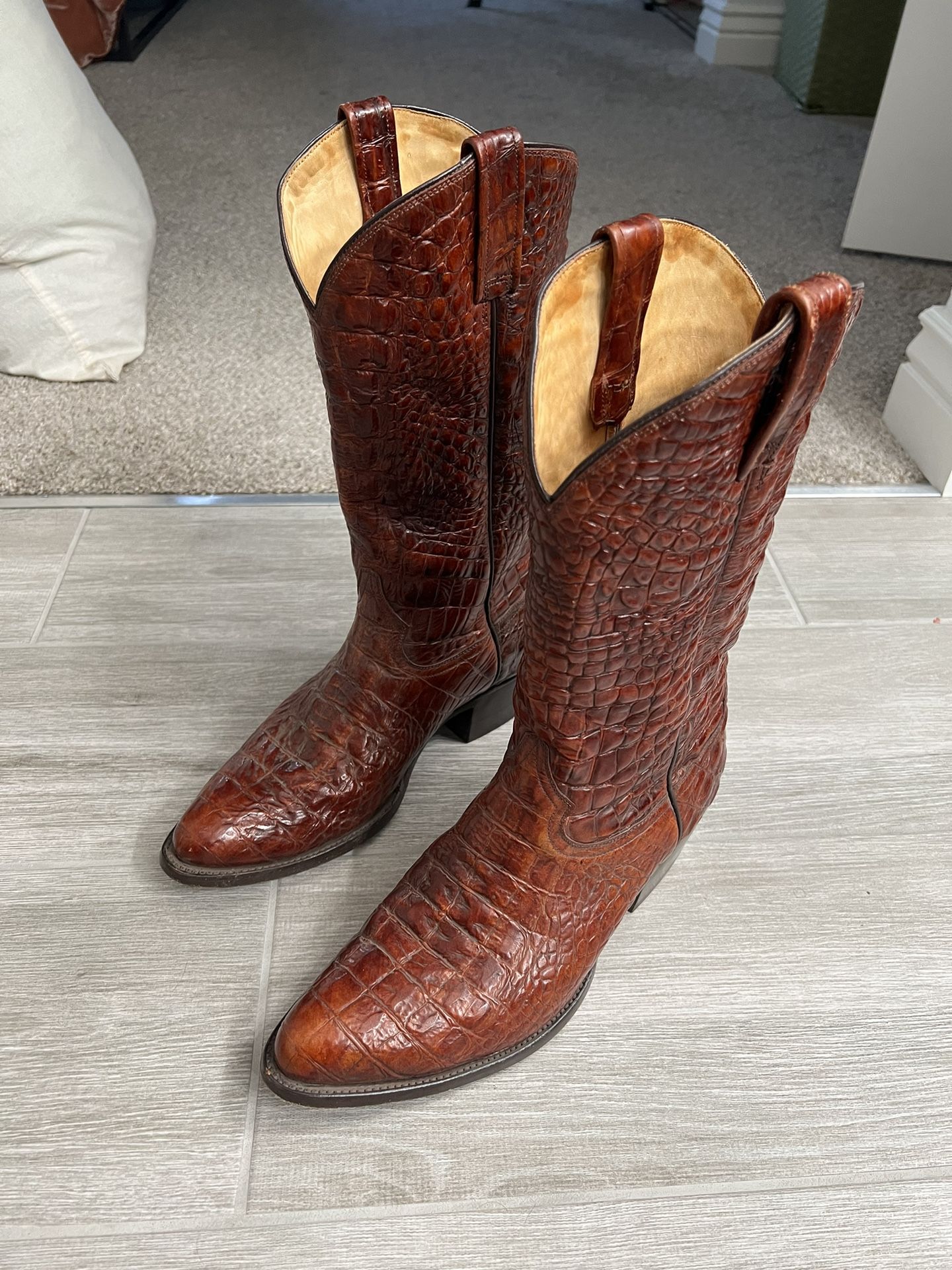 Rogers top boots alligator