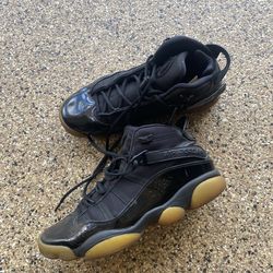 Nike Air Jordan 6 Rings Black Gold Men Size 10