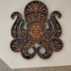 Octopus Mandala Laser Cut Wall Art