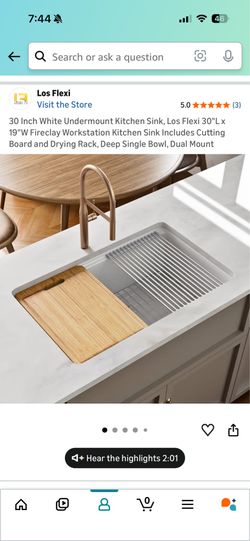 Fireclay 30 in sink
