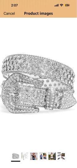 Men Women's Rhinestone Bling Studded 1.5" Leather Belts for Jeans Pants with Fashion Silver Buckle