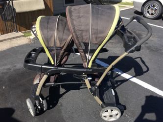 Sit to stand double stroller