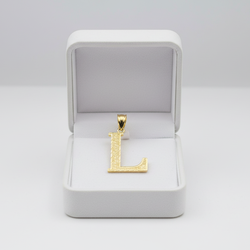 10K Yellow Gold Letter "L" Pendant