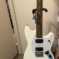 Squier Bullet Mustang HH White Solid Body Electric guitar. 