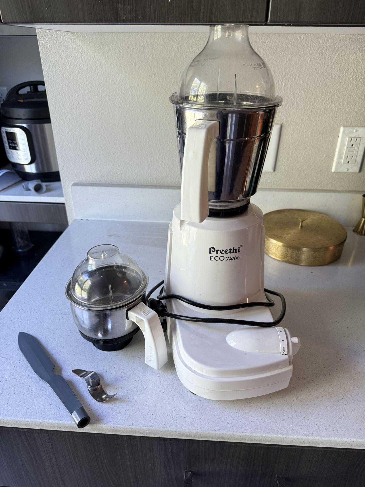 Preethi Eco Twin Jar Mixer Grinder, 550-Watt