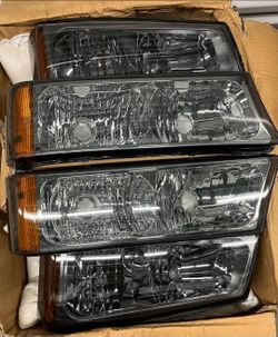 03-06 Chevy Silverado Avalanche Headlights Faros Calaveras Micas Luces Lamps