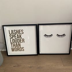 Lashes Speak louder than words Framed Set