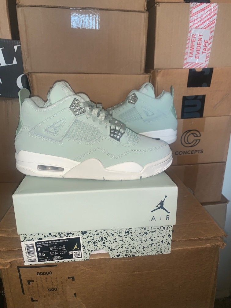 Brand New Nike Air Jordan Retro 4 Seafoam Size 8 and 8.5 Only