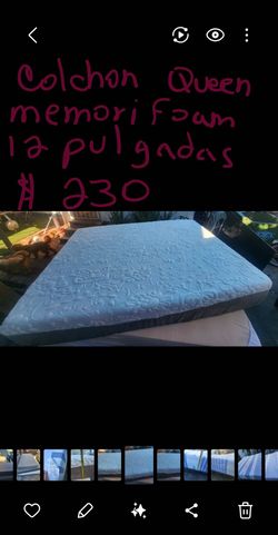 Colchon Queen Memory Foam Usado Limpio