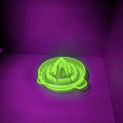 Vintage Uranium Glass Juicer