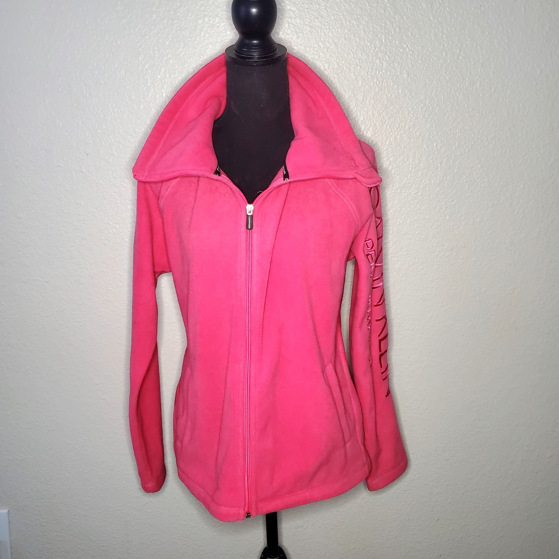 Calvin Klein Performance Fleece Womens Zip Up Jacket Size: Small Hot Pink