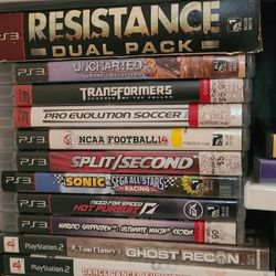 Playstation 2 and Playstation 3 games 4 for $30 only 
