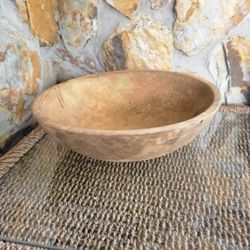 Large 13 x 3.5 Inch Natural Wooden Bowl