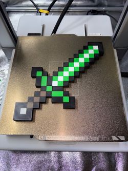 3D printed Minecraft sword 4 color