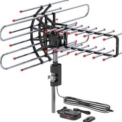 TA-851 Plus 360°Rotation UV Dual Frequency 45-860MHz 22-38dB TV Antenna with 42.65ft Cable Outdoor TV Antenna