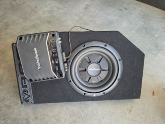 Rockford Fosgate speaker box and Amp