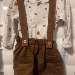 Baby 3-Piece Fall Thanksgiving Bodysuit & Jumper Set with head bow