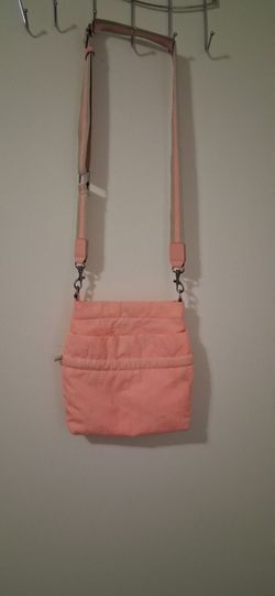 Peach Crossbody Bag with Adjustable Strap